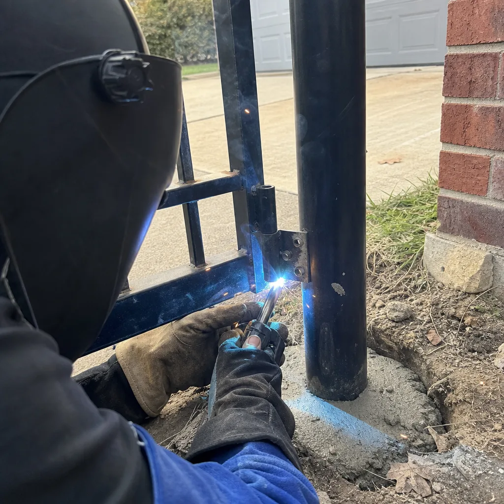 professional metal gate hinge repair and welding service